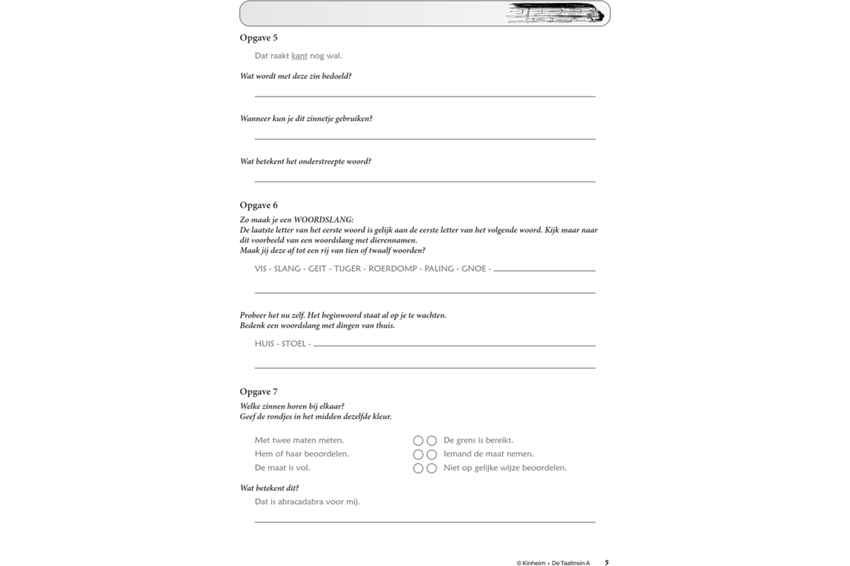 Taaltrein A groep 4-5 (5 stuks)