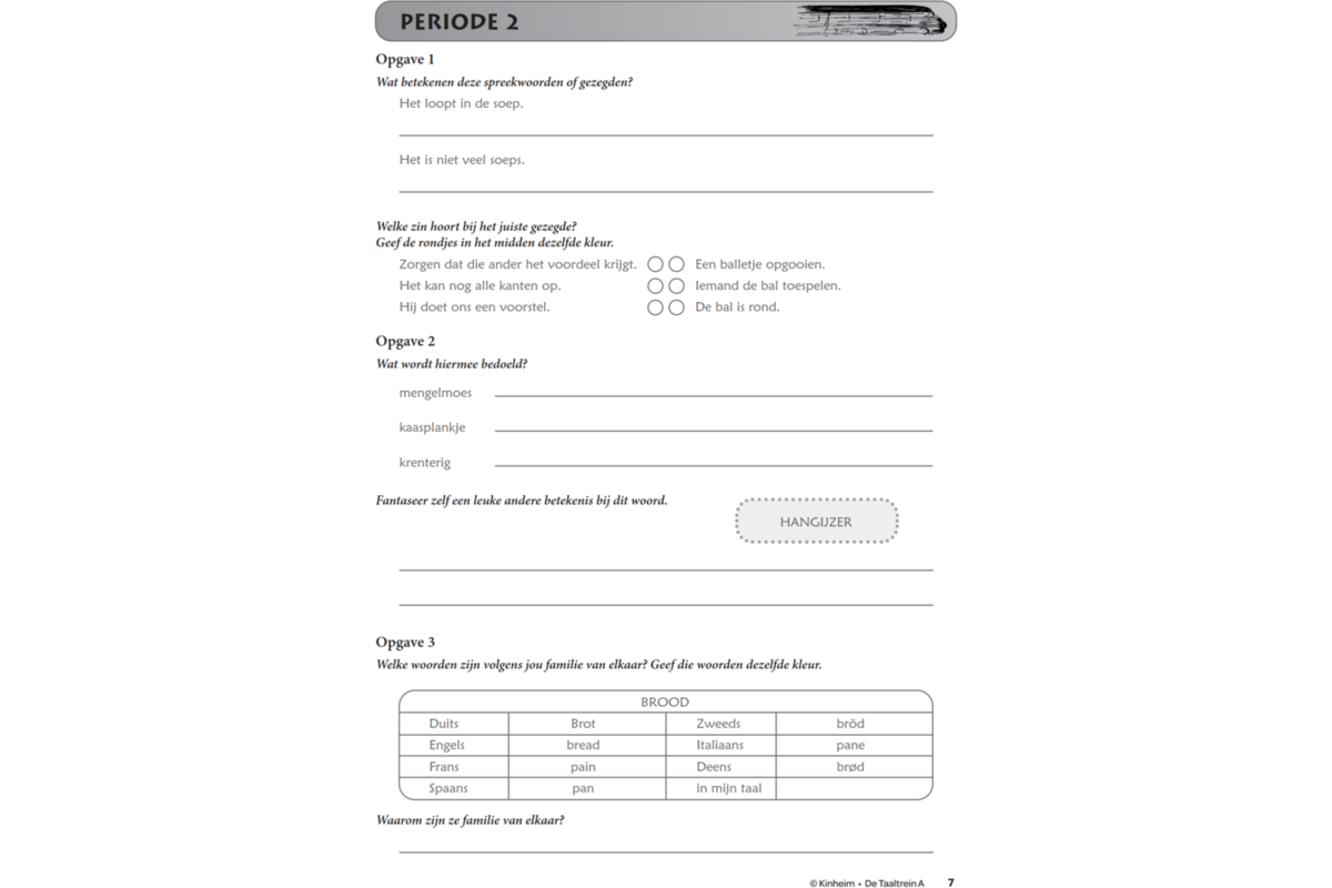 Taaltrein A groep 4-5 (5 stuks)