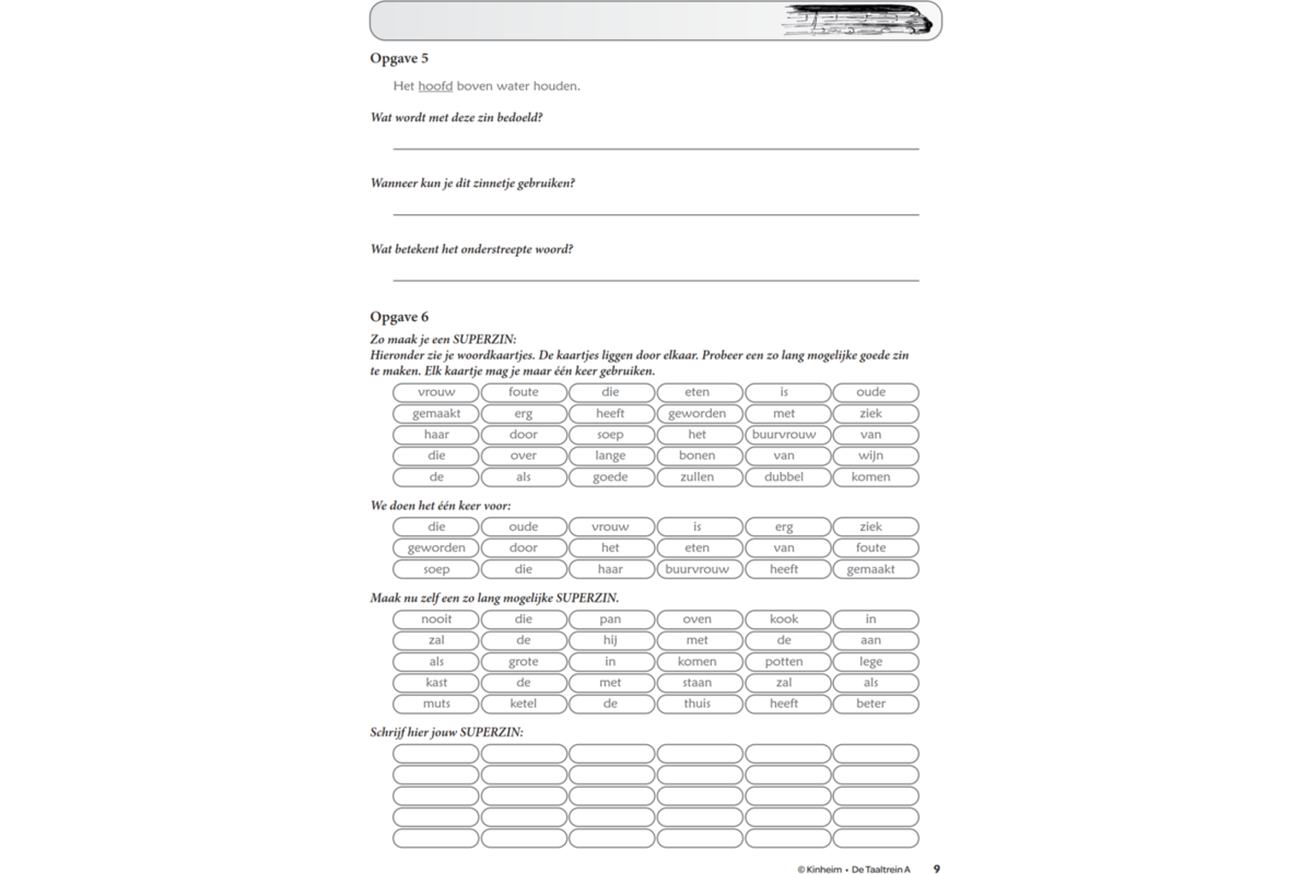 Taaltrein A groep 4-5 (5 stuks)