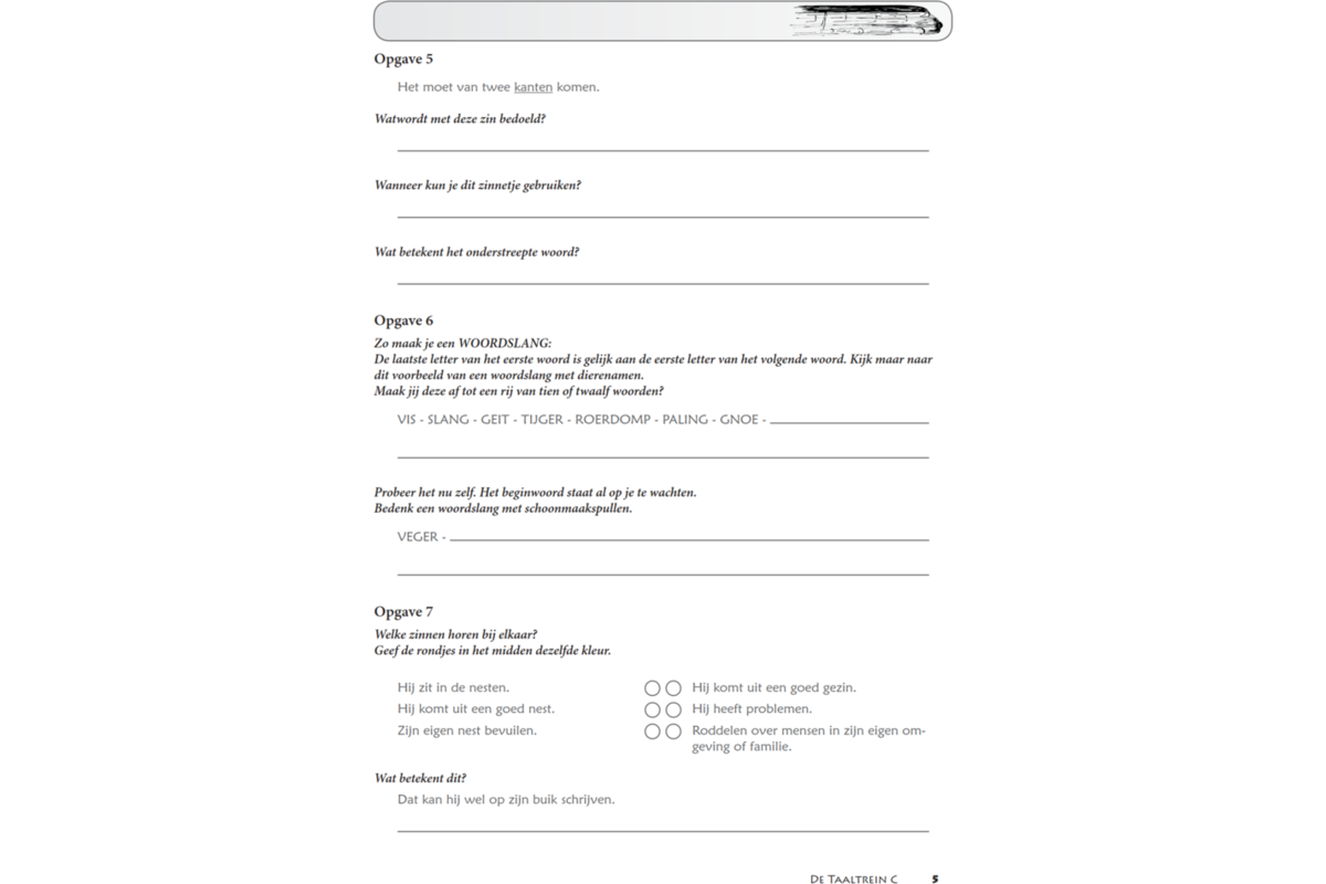 Taaltrein C groep 6-7 (5 stuks)