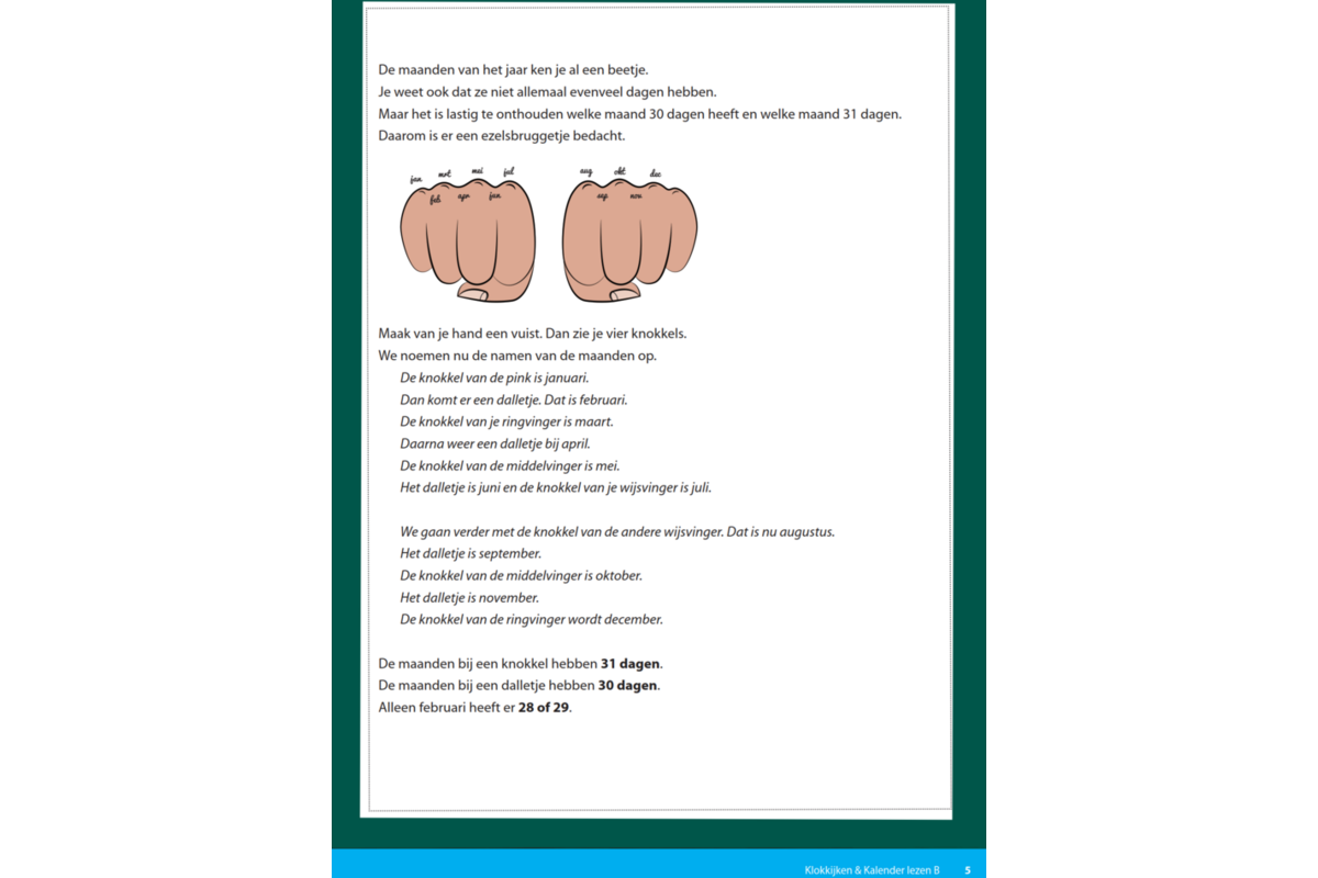 Kerndoeltrainer Klokkijken & Kalender lezen B (5 stuks)
