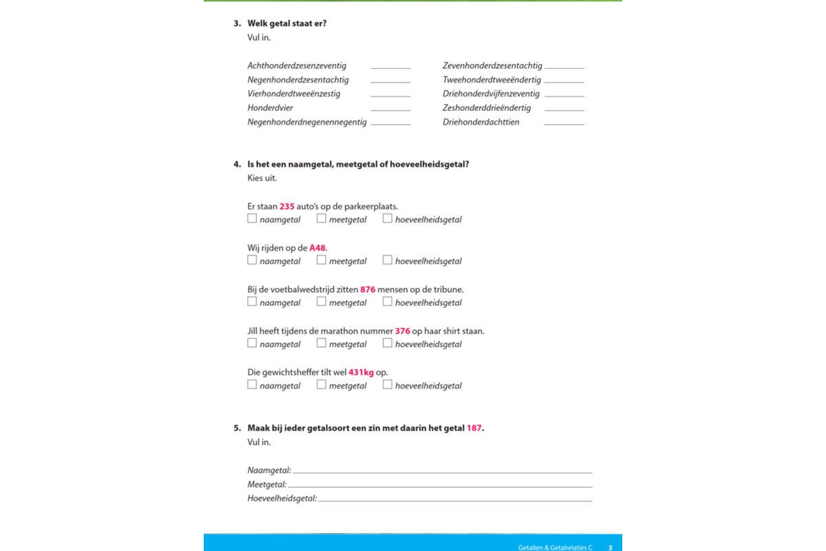 Kerndoeltrainer Getallen & Getalrelaties C (5 stuks)