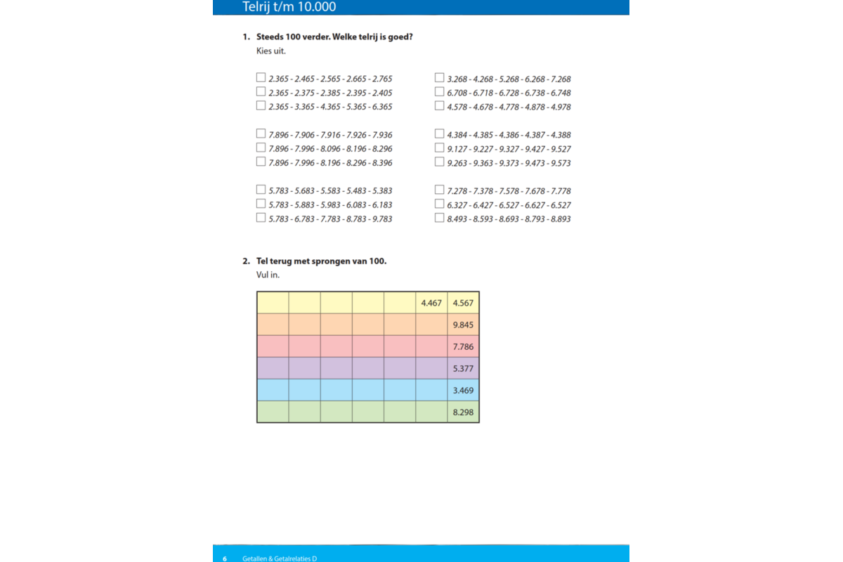 Kerndoeltrainer Getallen & Getalrelaties D (5 stuks)