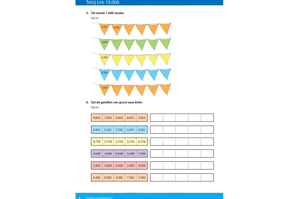 Kerndoeltrainer Getallen & Getalrelaties D (5 stuks)