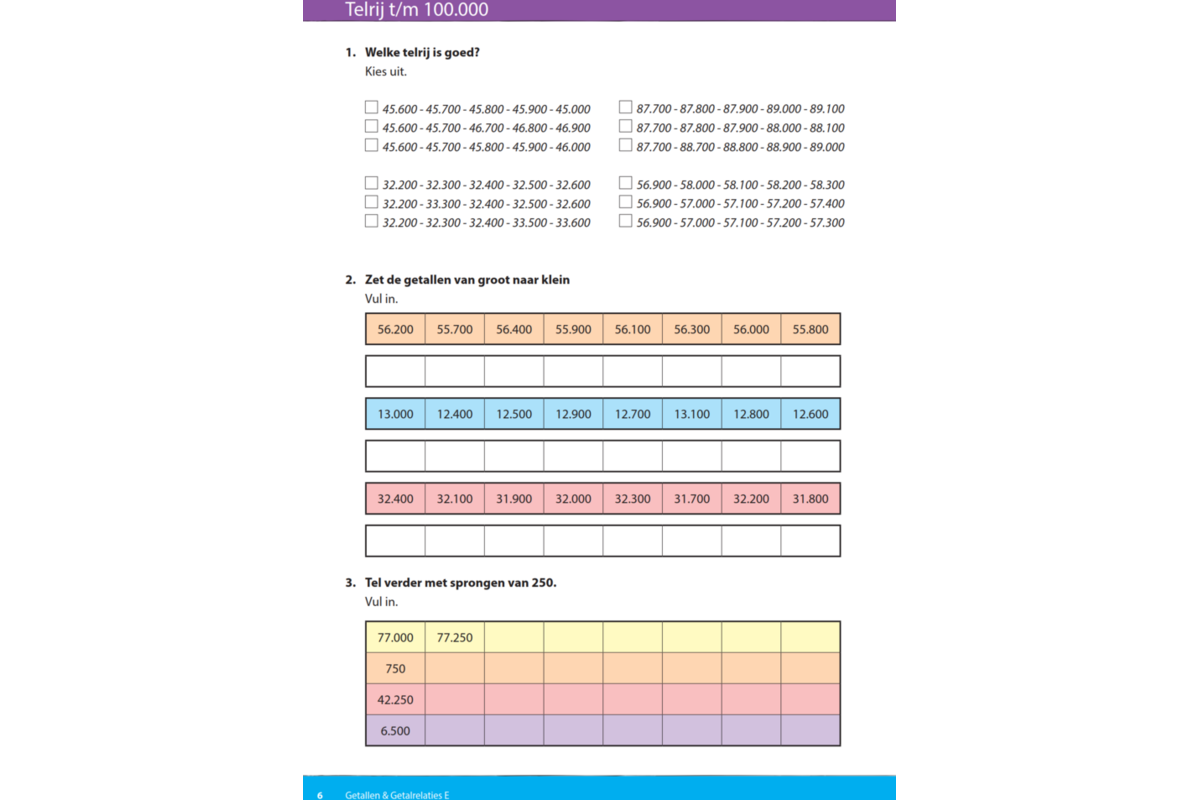 Kerndoeltrainer Getallen & Getalrelaties E (5 stuks)