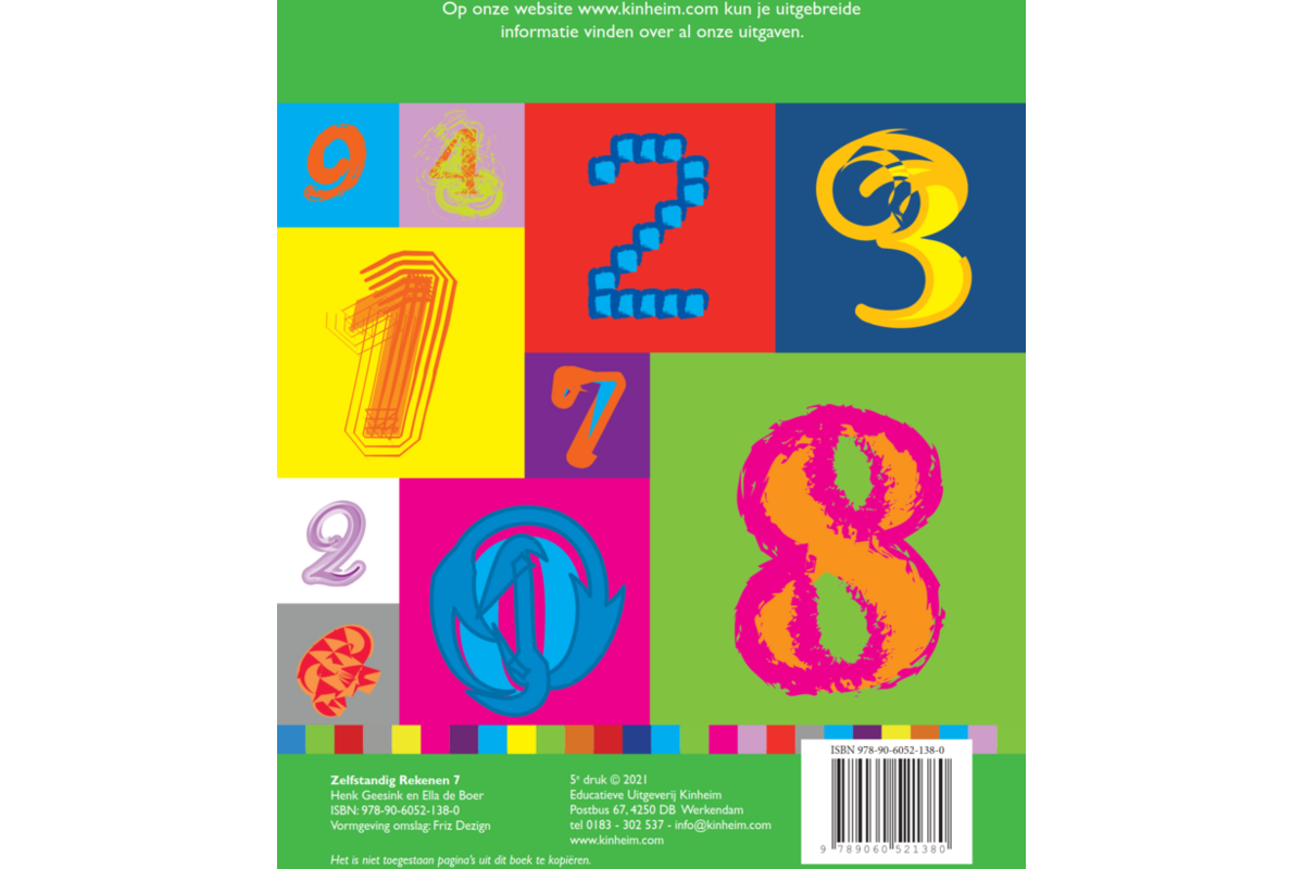 Zelfstandig rekenen 7 werkboek (5 stuks)