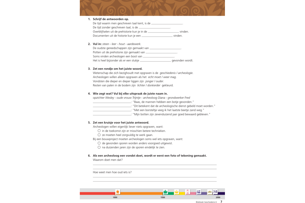 Blokboek geschiedenis groep 6 (herzien) (5 stuks)