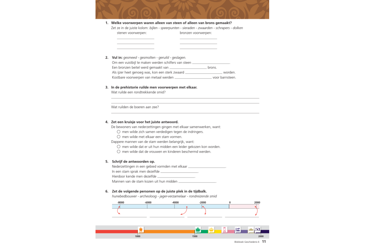 Blokboek geschiedenis groep 6 (herzien) (5 stuks)
