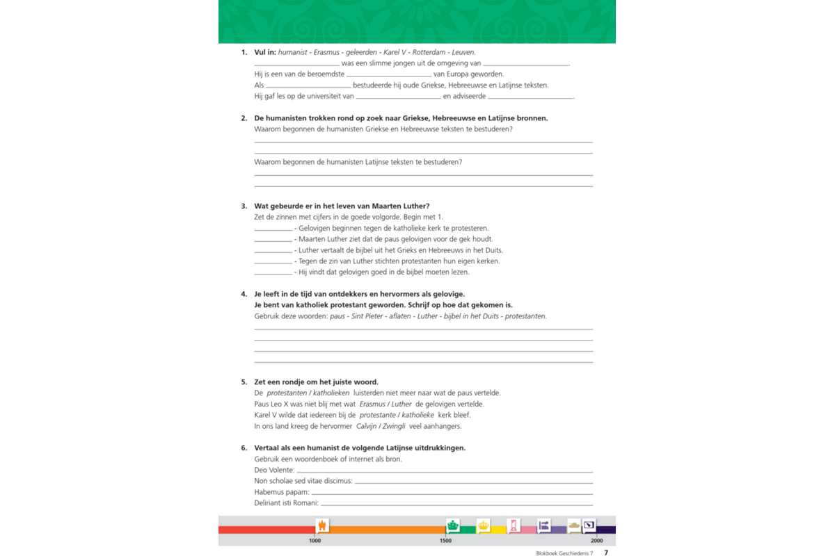 Blokboek geschiedenis groep 7 (herzien) (5 stuks)