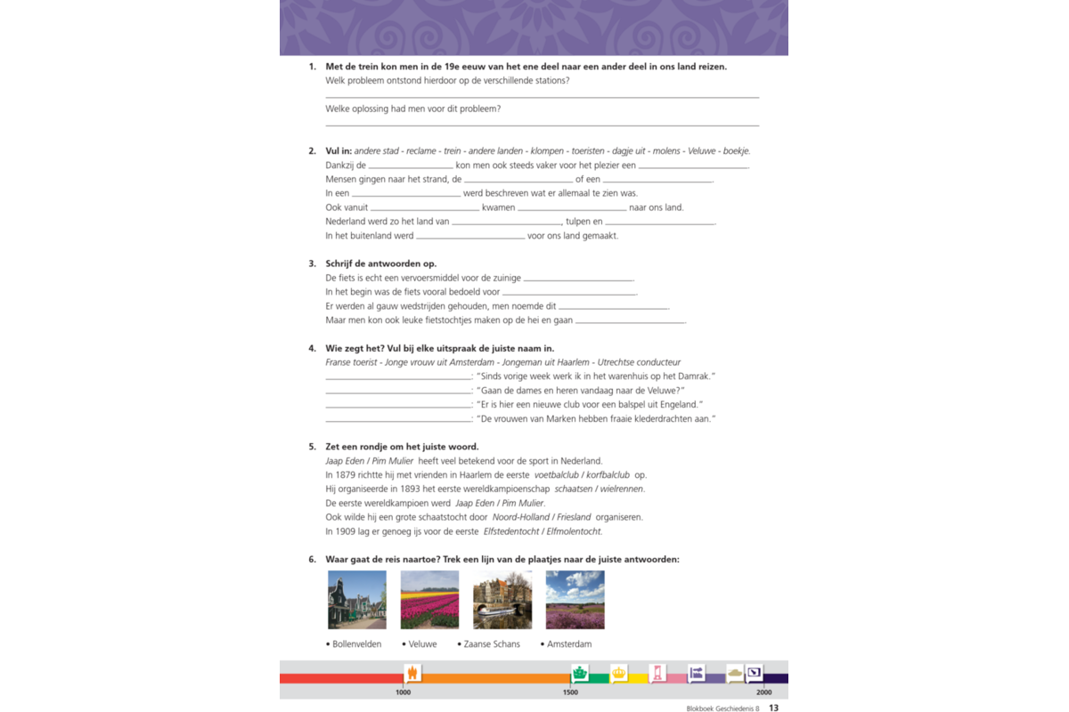 Blokboek geschiedenis groep 8 (5 stuks)