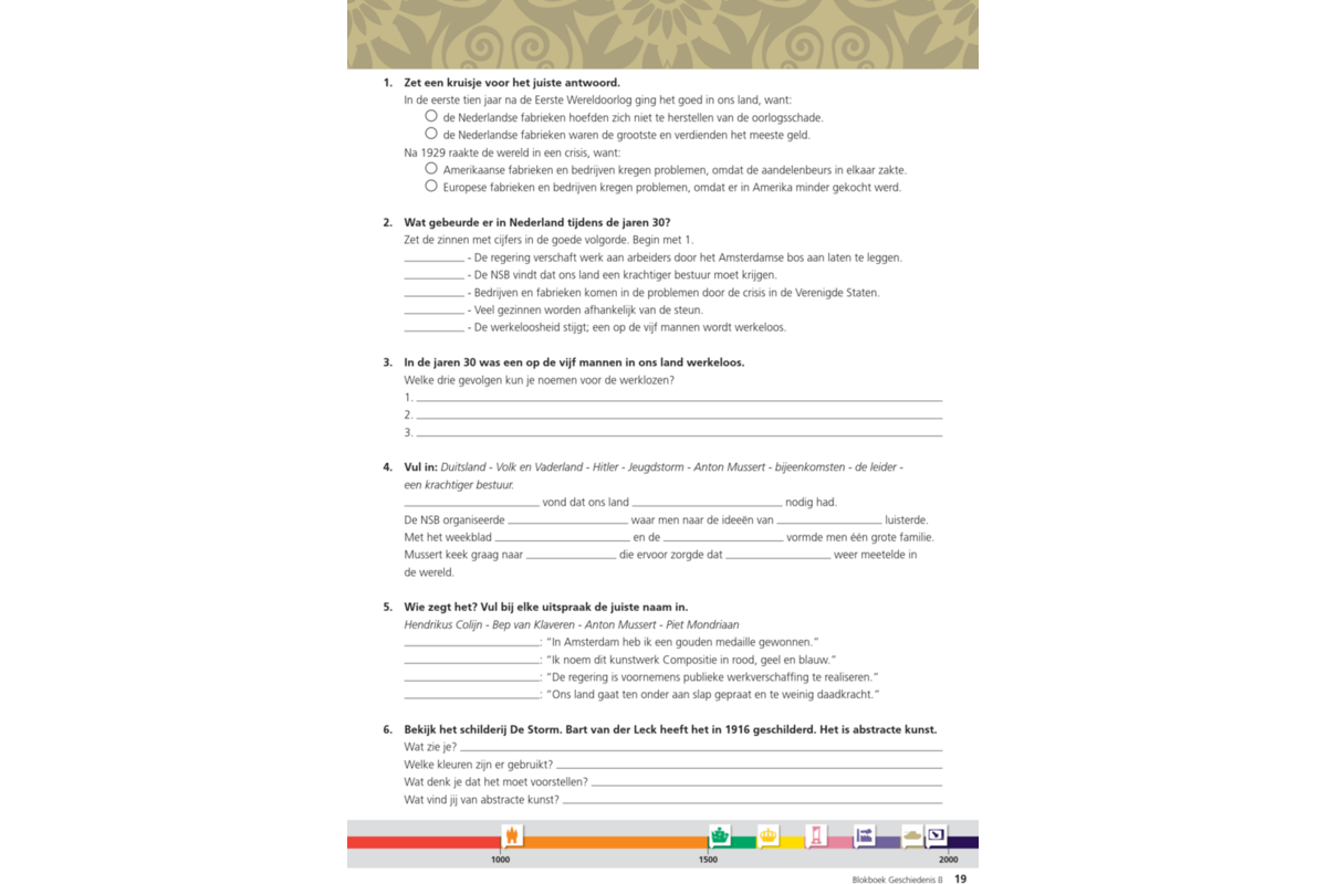 Blokboek geschiedenis groep 8 (5 stuks)
