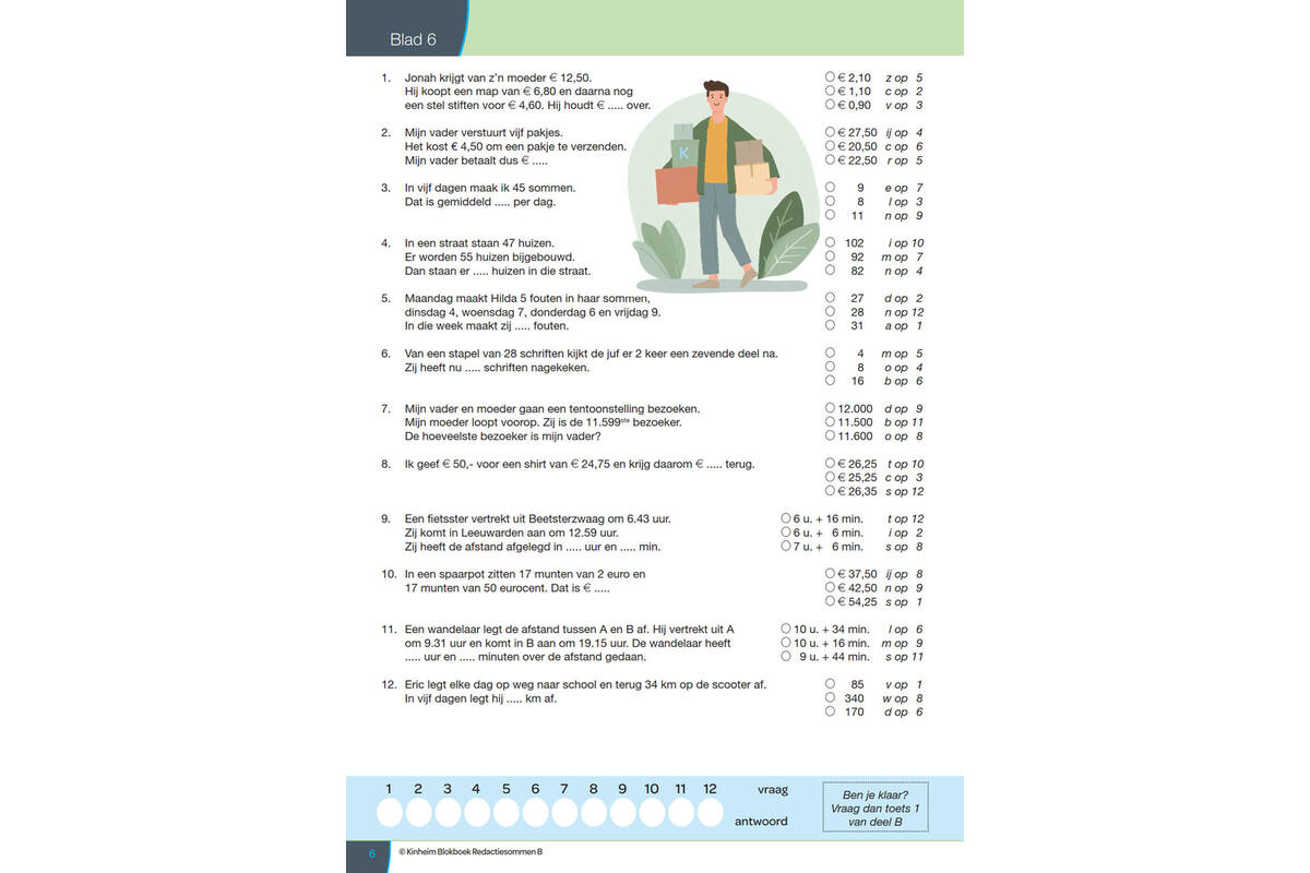 Blokboek redactiesommen B groep 6 (5 stuks)