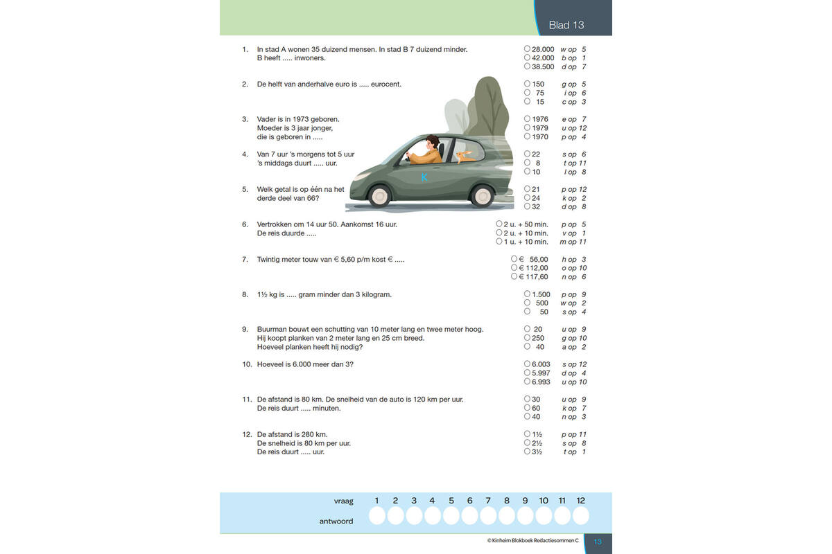 Blokboek redactiesommen C groep 7 (5 stuks)