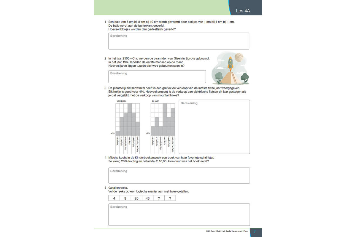 Blokboek redactiesommen Plus (5 stuks)
