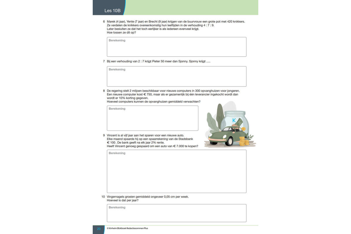 Blokboek redactiesommen Plus (5 stuks)