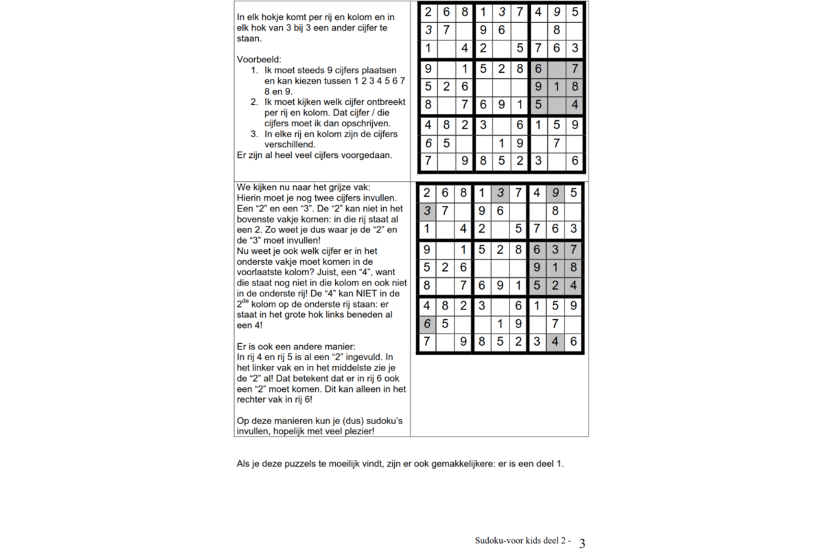 Sudoku voor Kids 2 groep 4 (5 stuks)