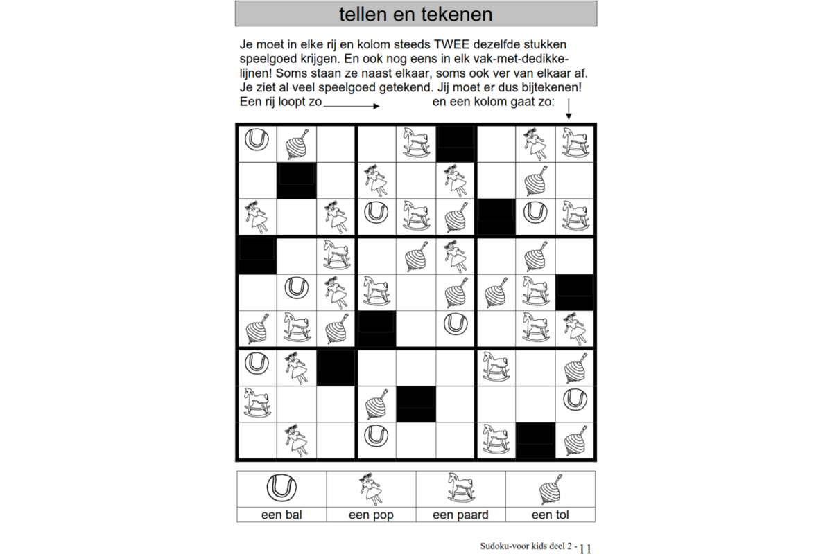 Sudoku voor Kids 2 groep 4 (5 stuks)