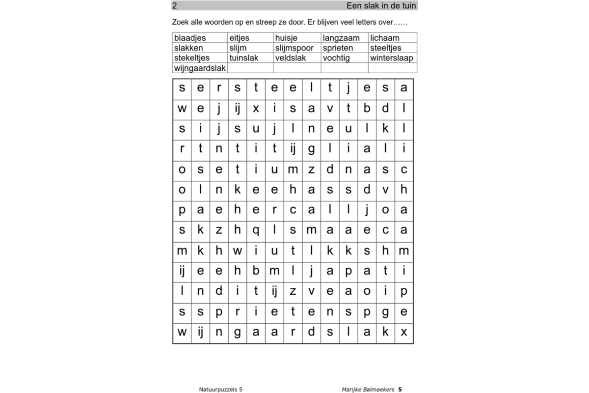 Natuurpuzzels groep 5 (5 stuks)