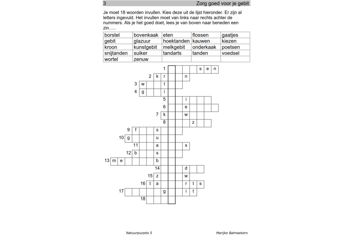 Natuurpuzzels groep 5 (5 stuks)