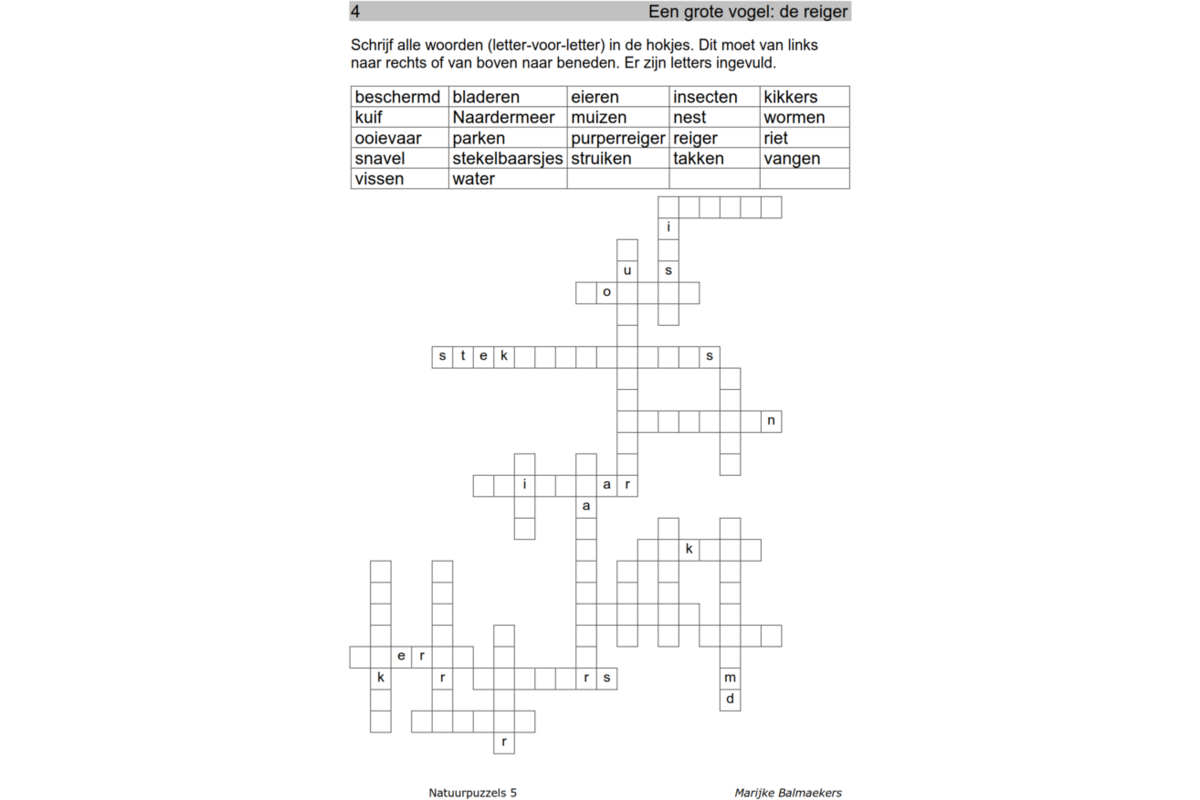 Natuurpuzzels groep 5 (5 stuks)