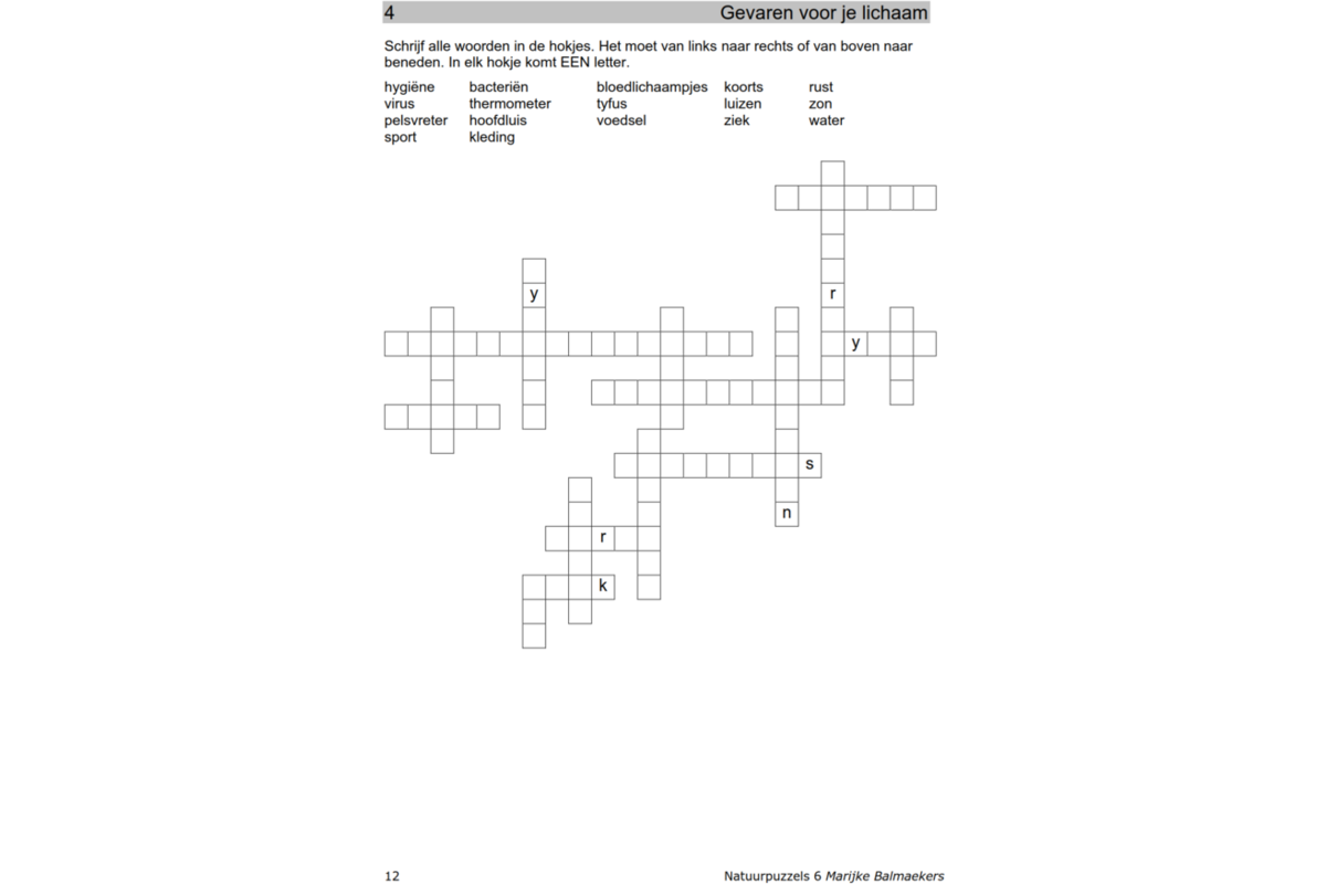 Natuurpuzzels groep 6