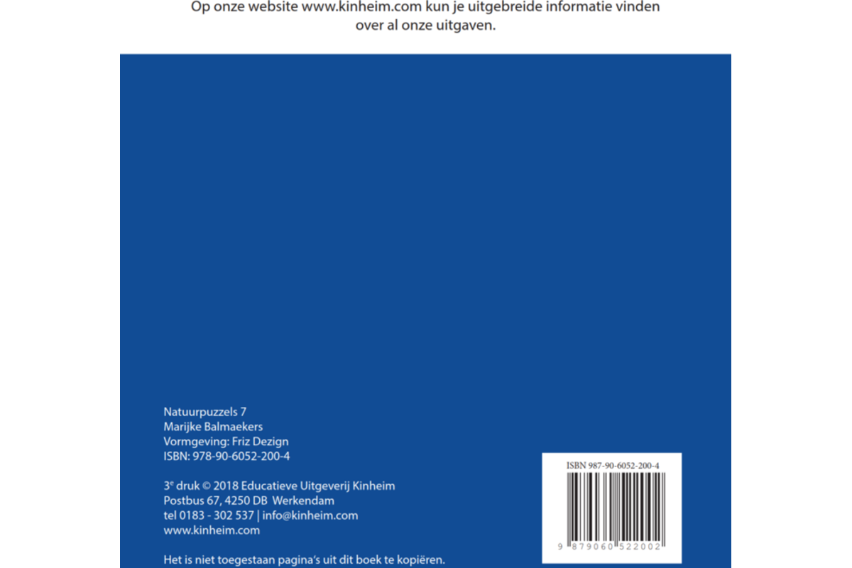 Natuurpuzzels groep 7 (5 stuks)