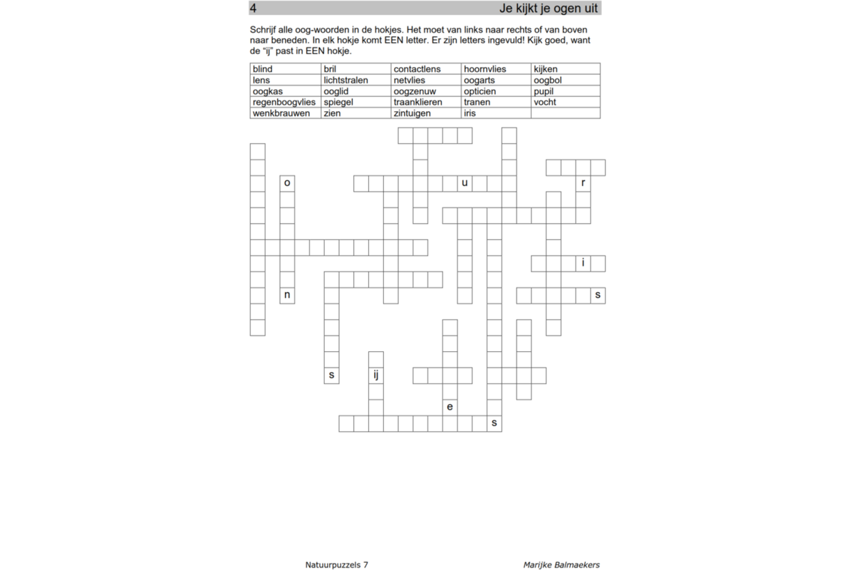Natuurpuzzels groep 7 (5 stuks)