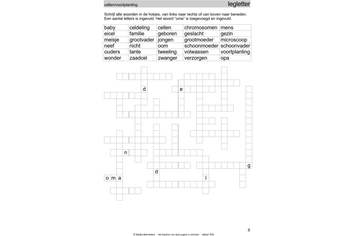 Natuurpuzzels XXL groep 8 (5 stuks)
