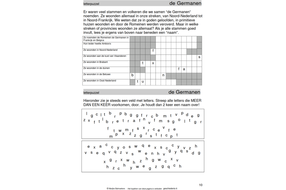 Geschiedenispuzzels groep 6 deel 1 (5 stuks)