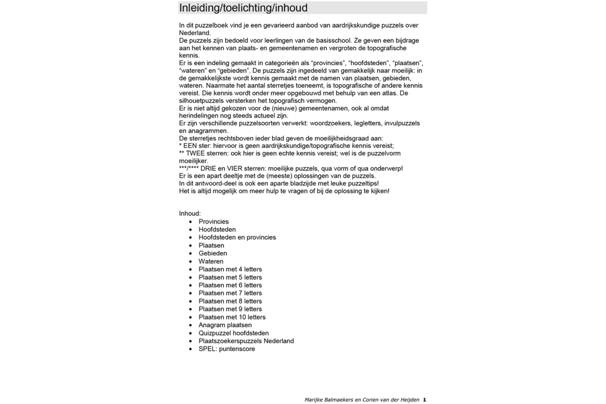 Aardrijkskundepuzzels groep 5 Nederland (5 stuks)