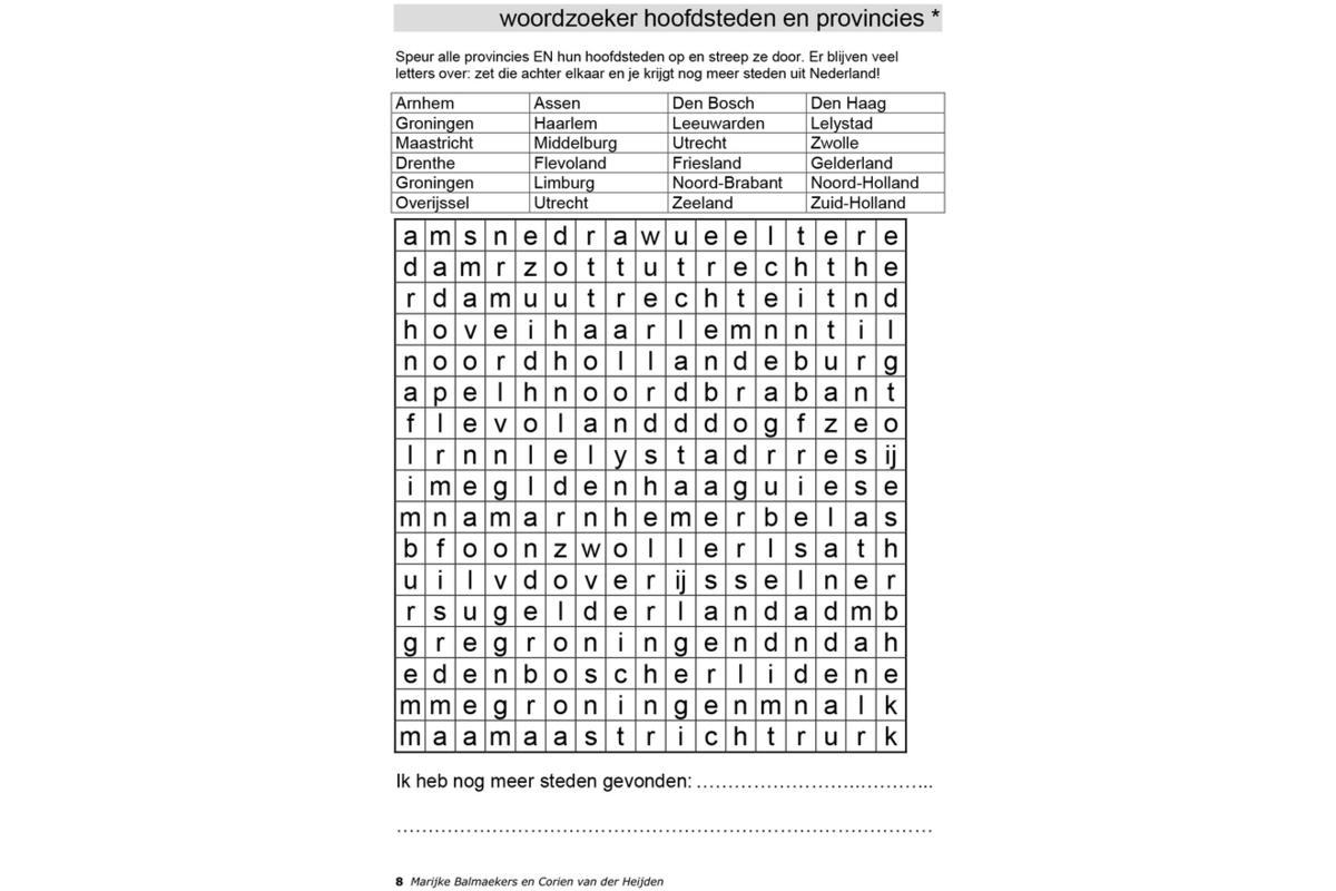 Aardrijkskundepuzzels groep 5 Nederland (5 stuks)