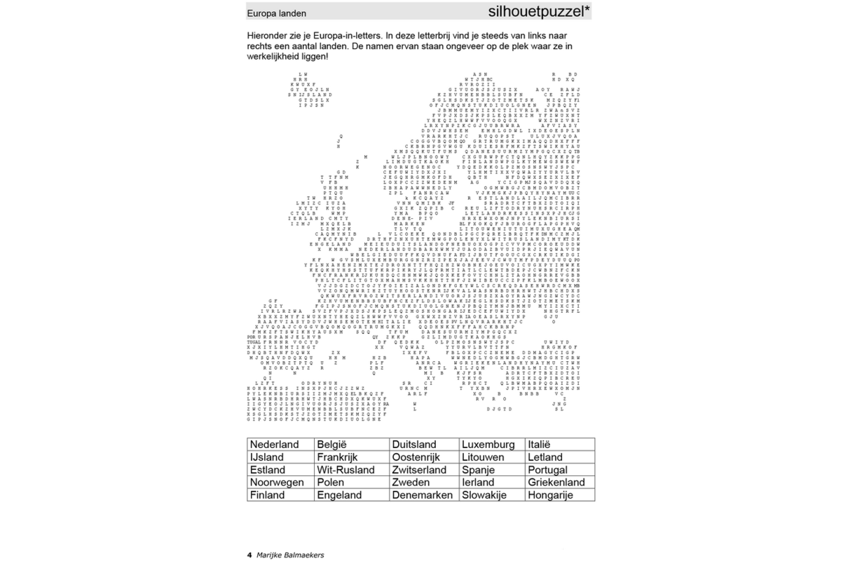 Aardrijkskundepuzzels groep 7 Europa (5 stuks)