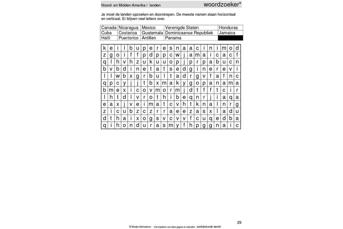 Aardrijkskundepuzzels groep 8 Wereld (5 stuks)
