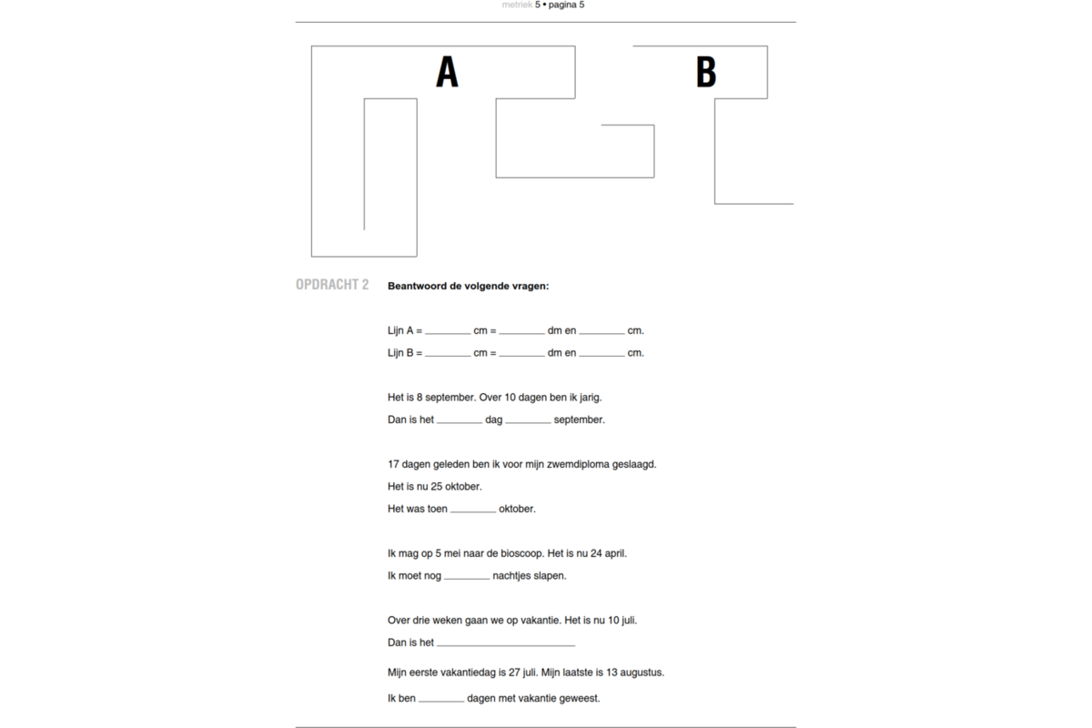 Blokboek Metriek groep 5
