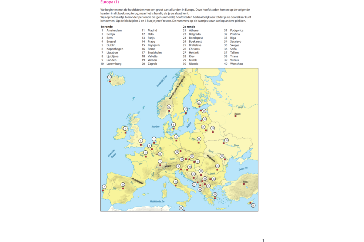Zelfstandig topo trainen Europa (5 stuks)