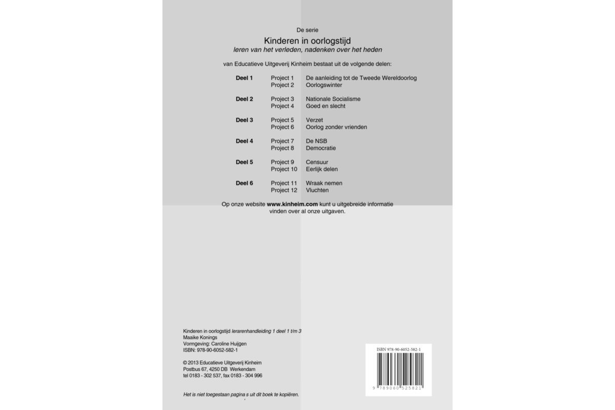 Kinderen in oorlogstijd handleiding 1 t/m 3