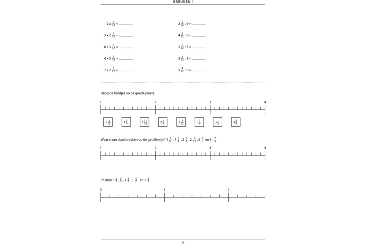Breuken groep 7 (5 stuks)