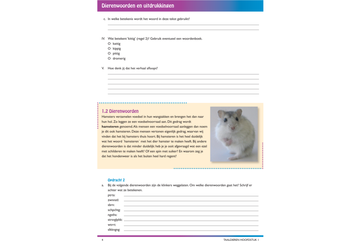 Taaldieren/dierenbundel werkgids (5 stuks)