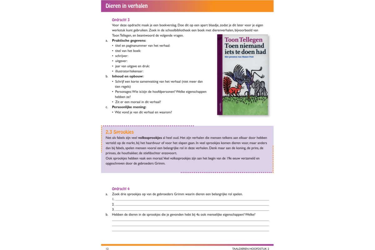 Taaldieren/dierenbundel werkgids (5 stuks)