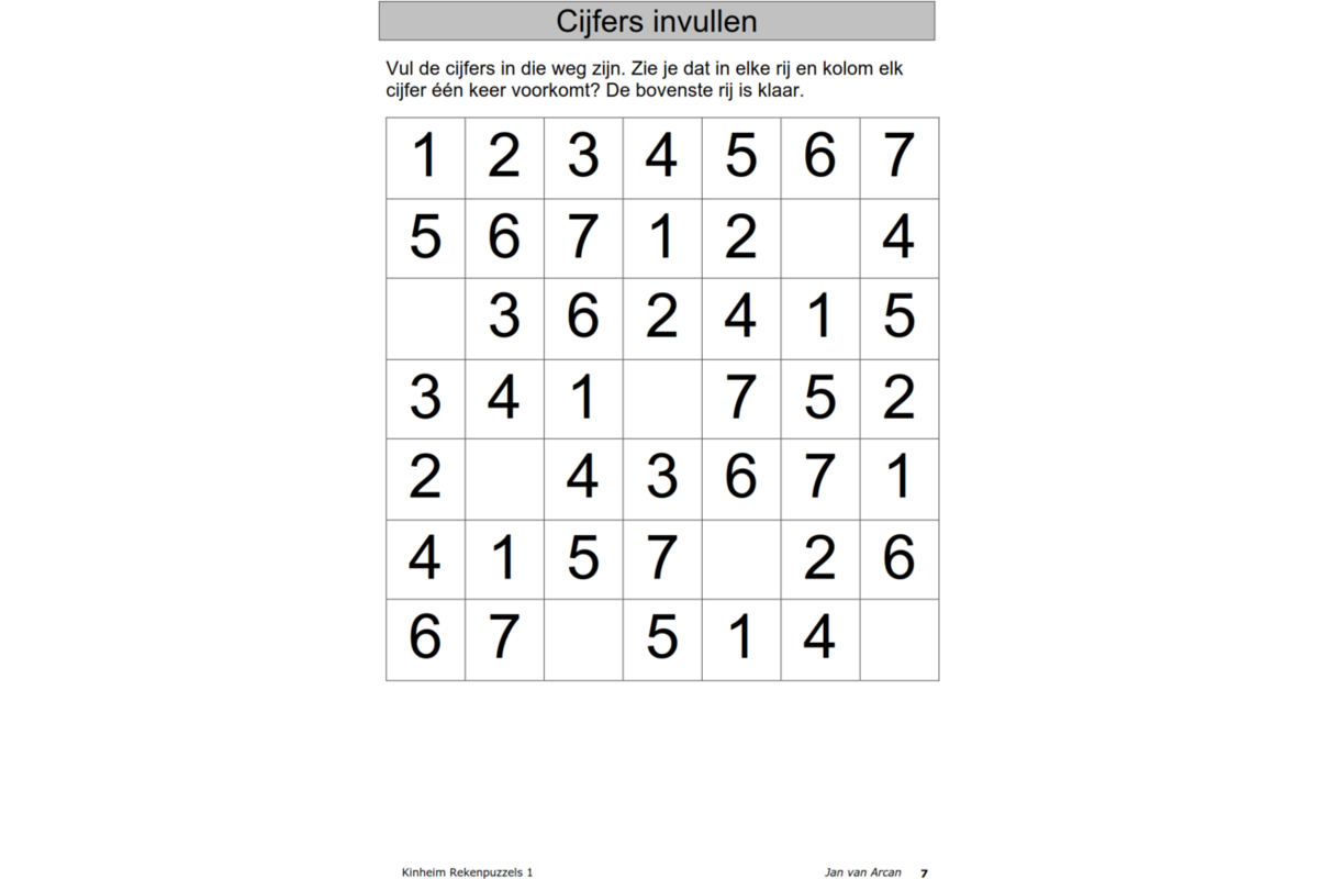 Rekenpuzzels 1 (5 stuks)