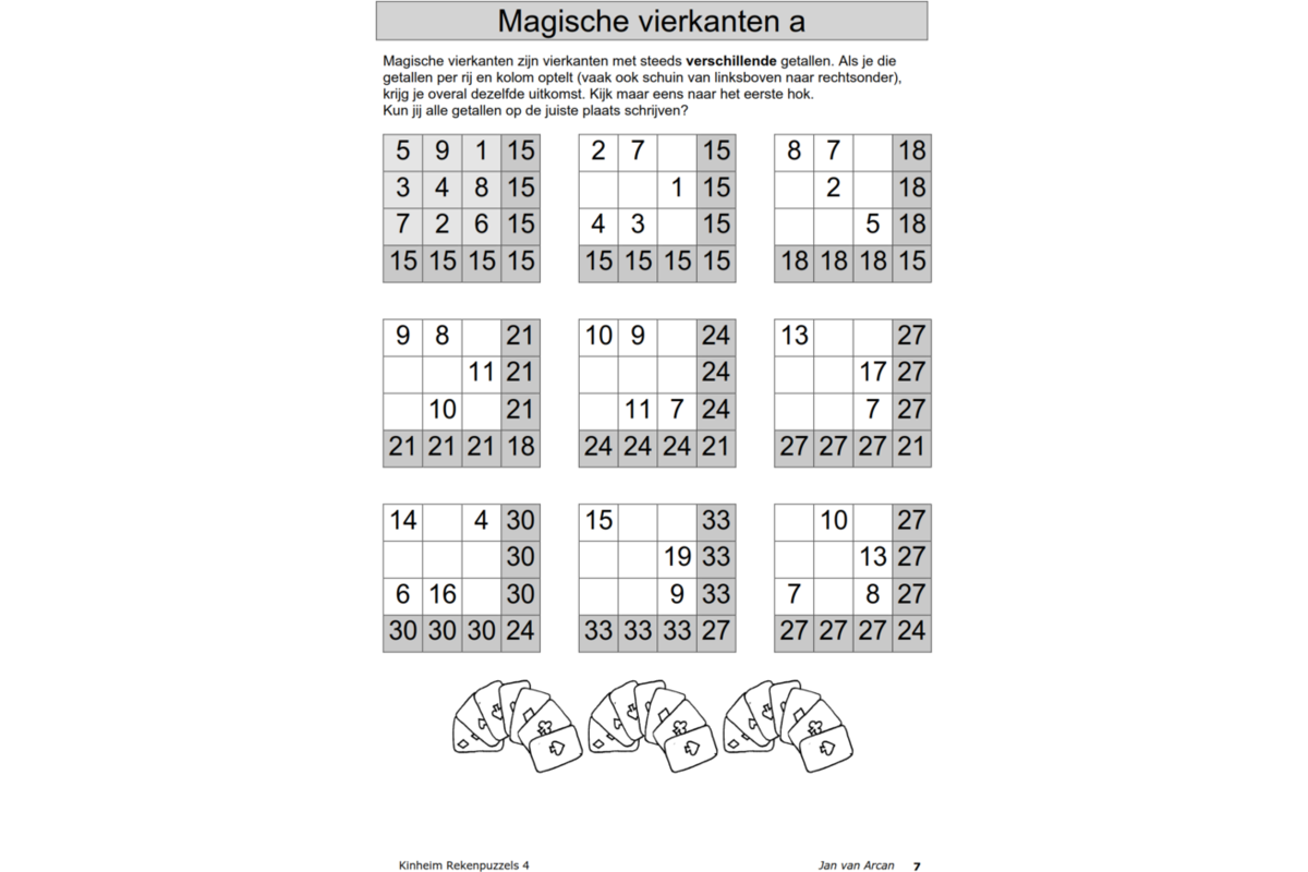 Rekenpuzzels 4 (5 stuks)