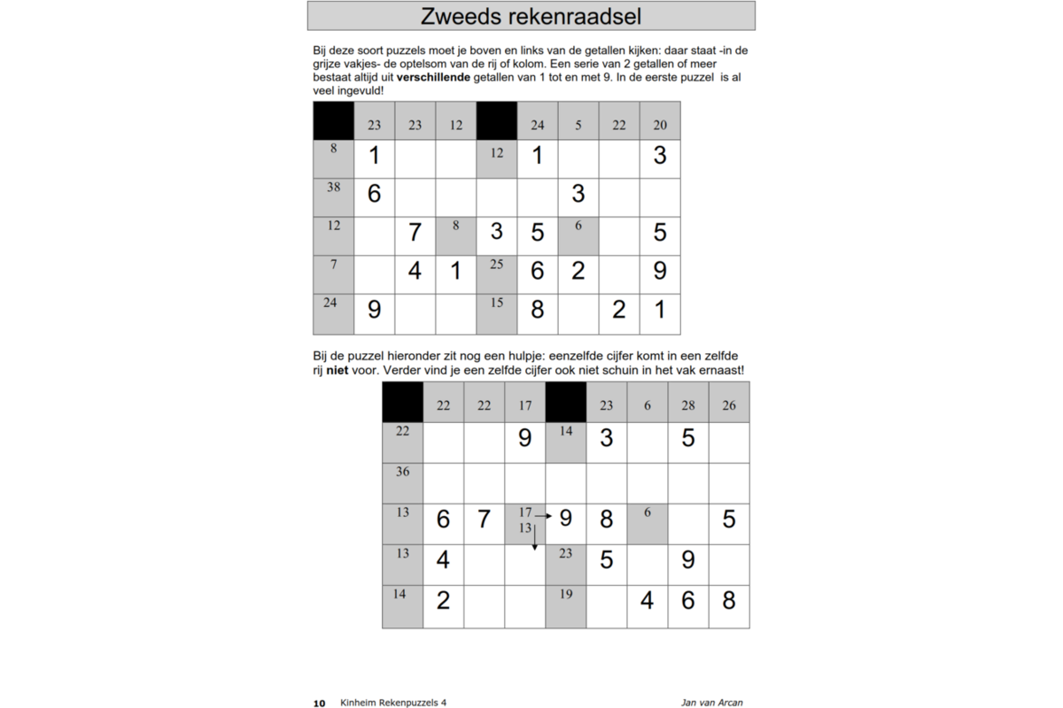 Rekenpuzzels 4 (5 stuks)
