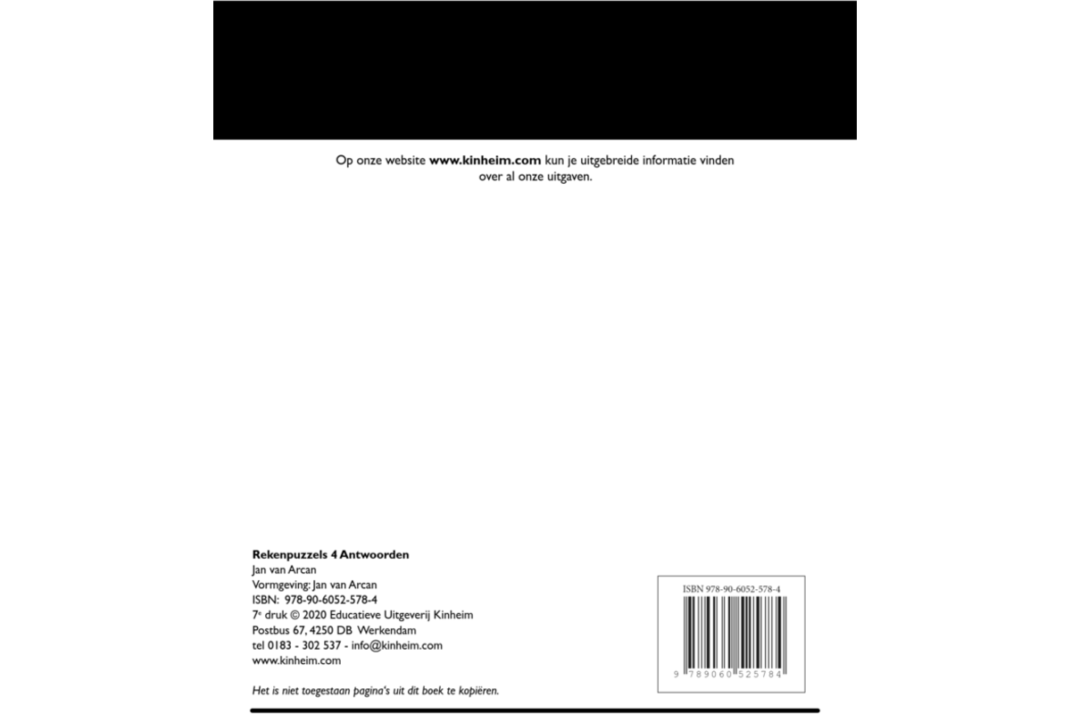Rekenpuzzels 4 antwoorden
