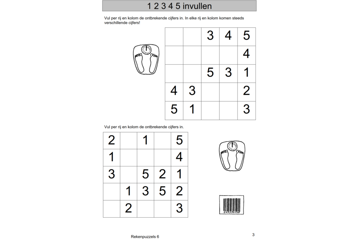 Rekenpuzzels 6 (5 stuks)