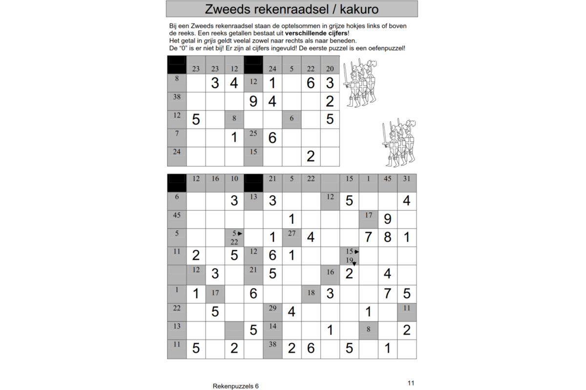 Rekenpuzzels 6 (5 stuks)