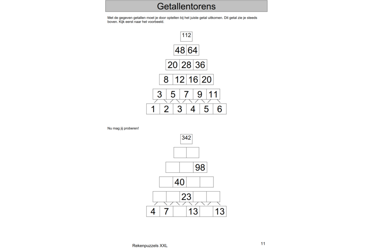 Rekenpuzzels XXL (5 stuks)