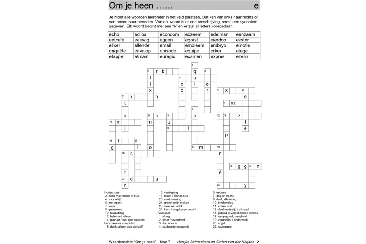 Woordenschat fase 7