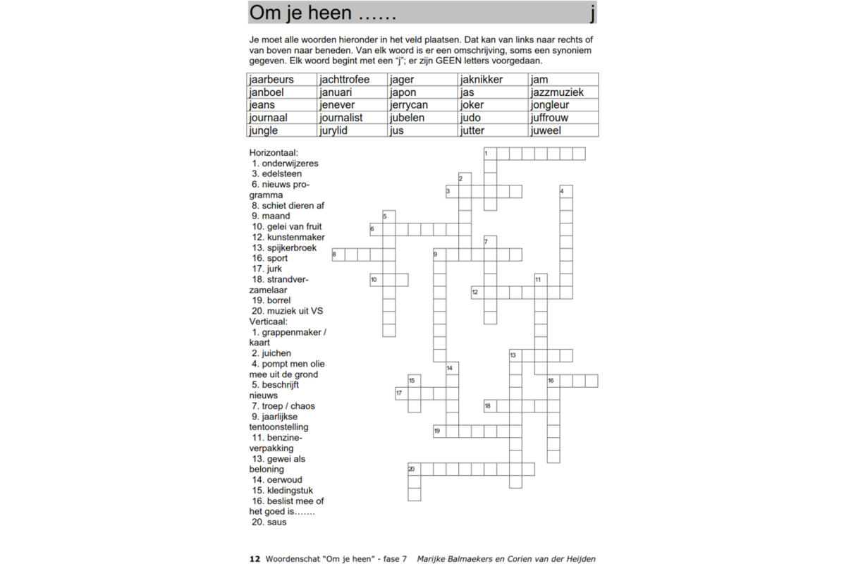 Woordenschat fase 7