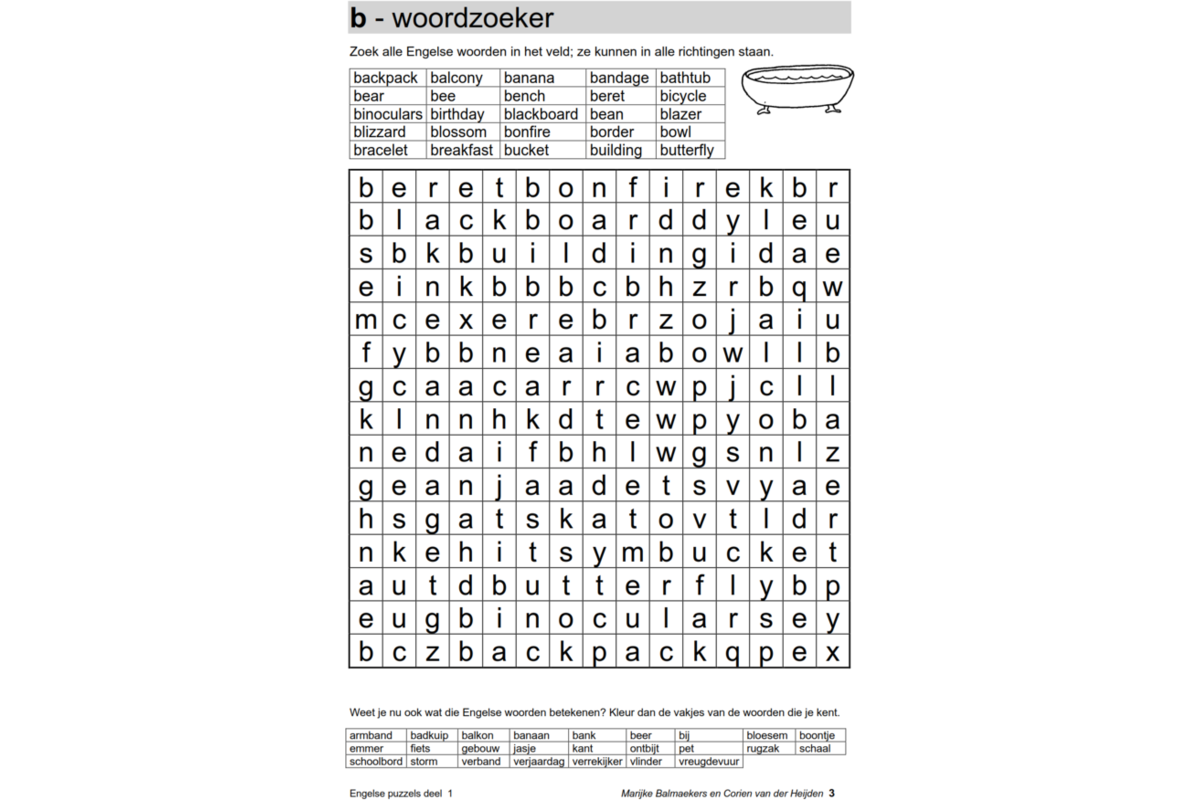 Engelse puzzels 1 (5 stuks)