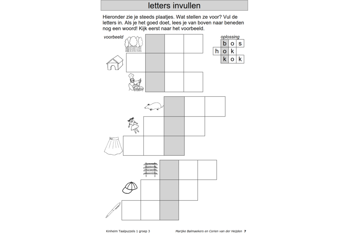Taalpuzzels 1 groep 3 (5 stuks)